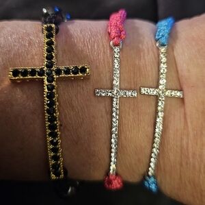 3 NEW Cross Bracelets